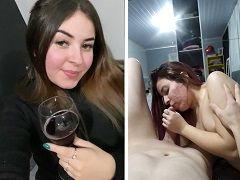 Andriza, uma gatinha de 19 anos, caprichando no sexo oral com o namorado.