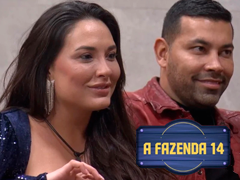 “Suzi Sassaki e André Santos não deram trégua e protagonizaram cenas quentes debaixo do edredom na Fazenda 14.”