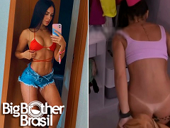 No BBB23, Larissa Santos fez uma exibição de sua parte de trás sem vestir calcinha.