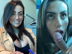 Daniela Buenno fazendo um boquete no parceiro em um sexo oral bem molhado.