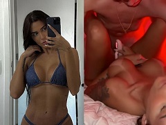 Fernanda Campos usando um vibrador para se divertir na parte privada.