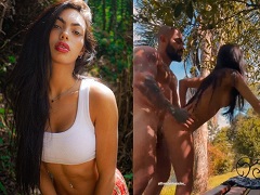 Brenda Trindade arrasando em um vídeo pornô ao ar livre bem cedinho